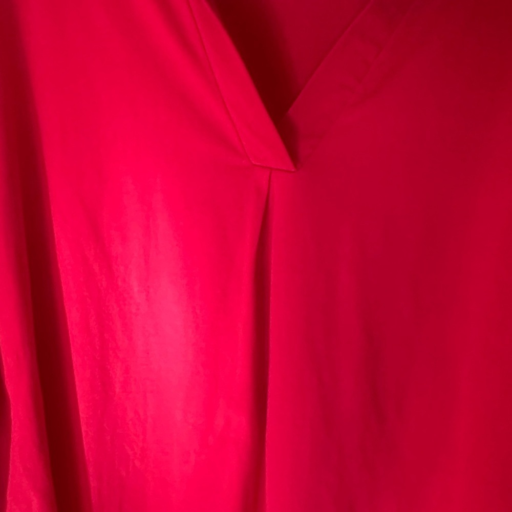 Chic Red Women's Tunic Top - Picture 4 of 5